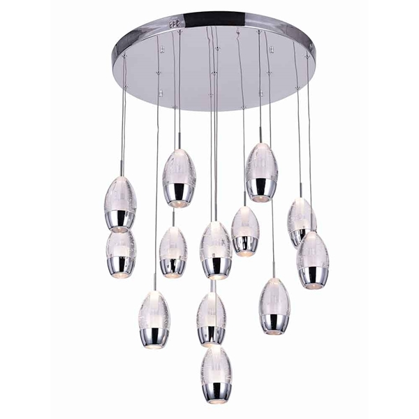 Picture of 24" 13 Light Multi Light Pendant with Chrome finish