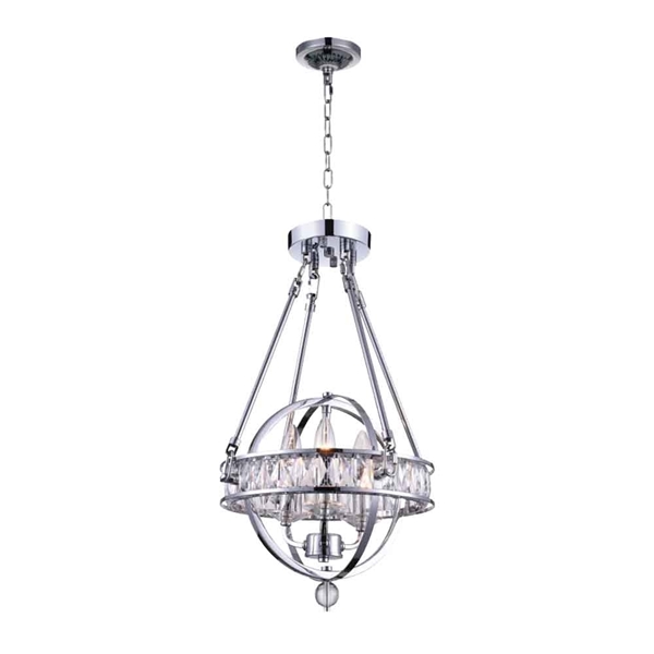 Picture of 24" 3 Light  Mini Chandelier with Chrome finish