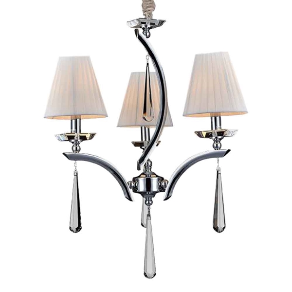 Picture of 24" 3 Light Up Chandelier with Chrome finish