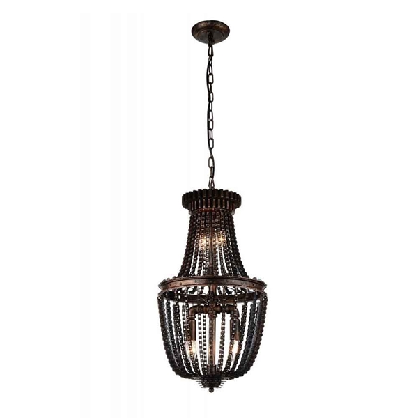 Picture of 24" 4 Light  Mini Chandelier with Antique Bronze finish