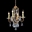 24" 4 Light Up Chandelier with Oxidized Bronze finish