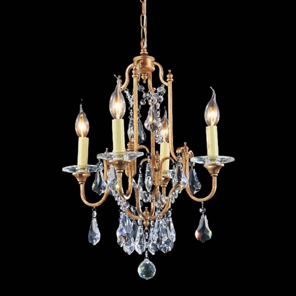 Picture of 24" 4 Light Up Chandelier with Oxidized Bronze finish