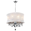 Picture of 24" 6 Light Drum Shade Chandelier with Chrome finish