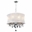 24" 6 Light Drum Shade Chandelier with Chrome finish