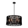 Picture of 24" 6 Light Up Chandelier with Black finish