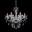 24" 6 Light Up Chandelier with Chrome finish