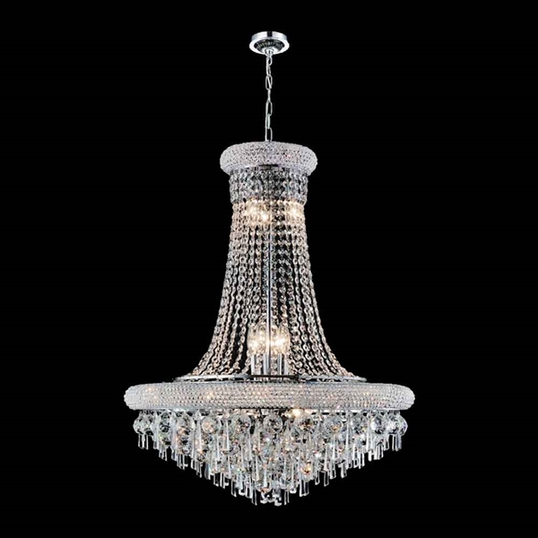 Picture of 24" 9 Light Down Chandelier with Chrome finish