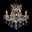 24" 9 Light Up Chandelier with Chrome finish