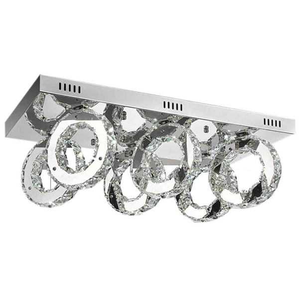 Brizzo Lighting Stores 24 Anelli Modern Crystal Rectangular