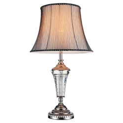 25" 1 Light Table Lamp with Brushed Nickel finish