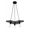 Picture of 25" 3 Light Down Chandelier with Black finish