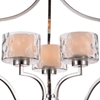 Picture of 25" 3 Light Drum Shade Chandelier with Chrome finish