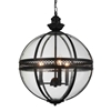 Picture of 25" 3 Light Up Chandelier with Black finish