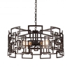 Picture of 25" 4 Light Down Chandelier with Brown finish