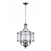 Picture of 25" 4 Light Drum Shade Pendant with Satin Nickel finish
