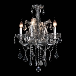 25" 4 Light Up Chandelier with Chrome finish