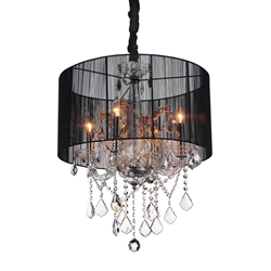 25" 4 Light Up Chandelier with Chrome finish