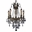 25" 5 Light Up Chandelier with Antique Brass finish