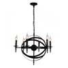 Picture of 25" 6 Light Up Chandelier with Black finish