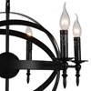 Picture of 25" 6 Light Up Chandelier with Black finish