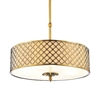 Picture of 26" 4 Light Drum Shade Chandelier with French Gold finish