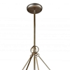 Picture of 26" 5 Light Drum Shade Chandelier with Rubbed Silver finish