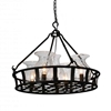 Picture of 26" 5 Light Up Chandelier with Antique Black finish