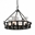 26" 5 Light Up Chandelier with Antique Black finish