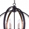 Picture of 26" 6 Light Candle Chandelier with Golden Brown finish
