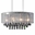 26" 6 Light Drum Shade Chandelier with Chrome finish