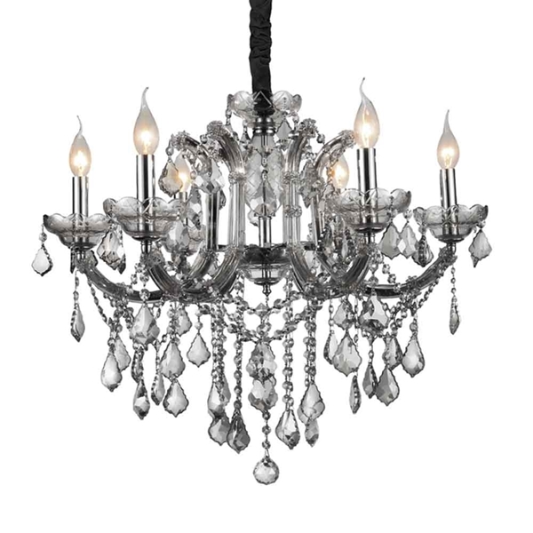 Picture of 26" 6 Light Up Chandelier with Chrome finish