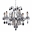 26" 8 Light Up Chandelier with Chrome finish