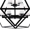 Picture of 26" 9 Light Candle Chandelier with Black finish