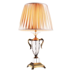 27" 1 Light Table Lamp with Antique Brass finish