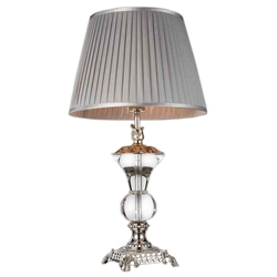 27" 1 Light Table Lamp with Silver finish