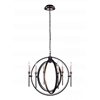 Picture of 27" 6 Light Candle Chandelier with Golden Brown finish