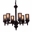 27" 6 Light Up Chandelier with Rust finish