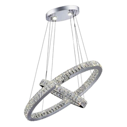 27" LED  Chandelier with Chrome finish