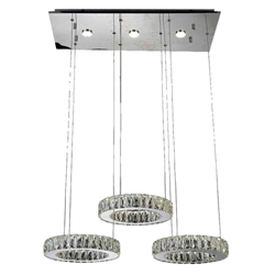 27" LED  Chandelier with Chrome finish