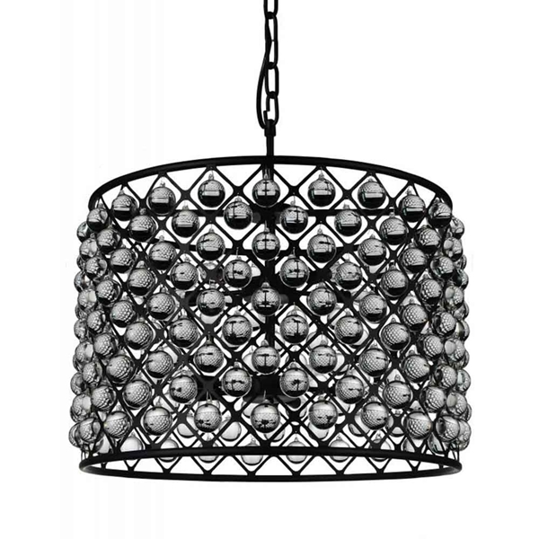 Picture of 28" 10 Light  Chandelier with Black finish