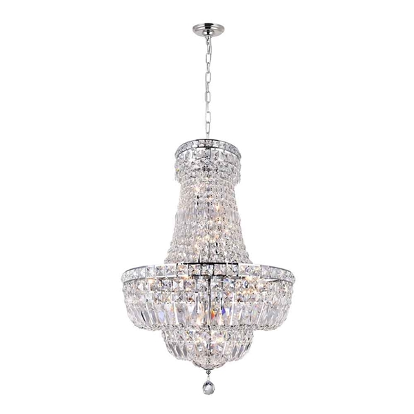 Picture of 28" 13 Light Down Chandelier with Chrome finish