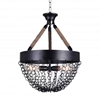 Picture of 28" 3 Light Down Chandelier with Antique Black finish