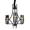 Picture of 28" 3 Light Up Chandelier with Black finish
