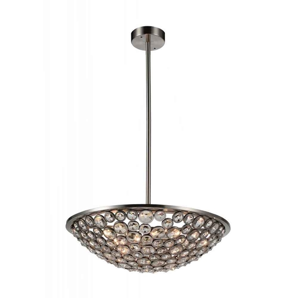 Picture of 28" 5 Light  Chandelier with Satin Nickel finish