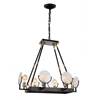 Picture of 28" 6 Light Up Chandelier with Brown finish