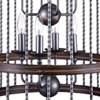 Picture of 28" 8 Light Drum Shade Chandelier with Gun Metal finish