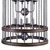 Picture of 28" 8 Light Drum Shade Chandelier with Gun Metal finish