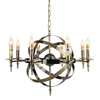 Picture of 28" 8 Light Up Chandelier with Antique Bronze finish