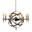 28" 8 Light Up Chandelier with Antique Bronze finish