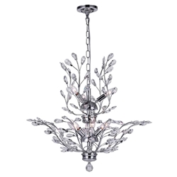 28" 9 Light  Chandelier with Chrome finish